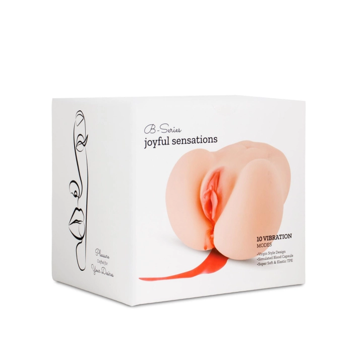 Masturbator Virgin Style, podwójne wejście, 10 programów wibracji, wodoodporny