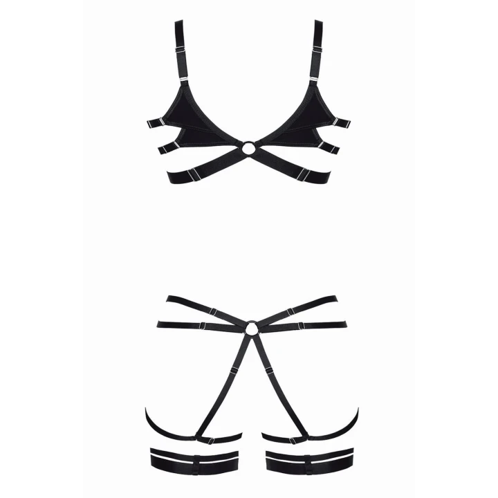 Komplet bielizny - DEMONIQ Kolekcja Lady X, Elegancki Biustonosz i Stringi, XL