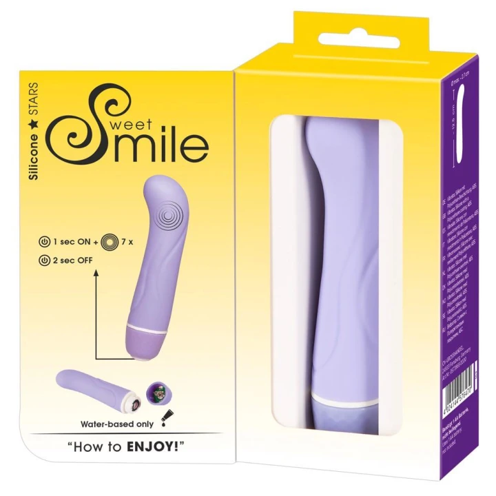 Wibrator punktu G Sweet Smile Mini-G, silikonowy, 7 wibracji, 12,4 cm długości