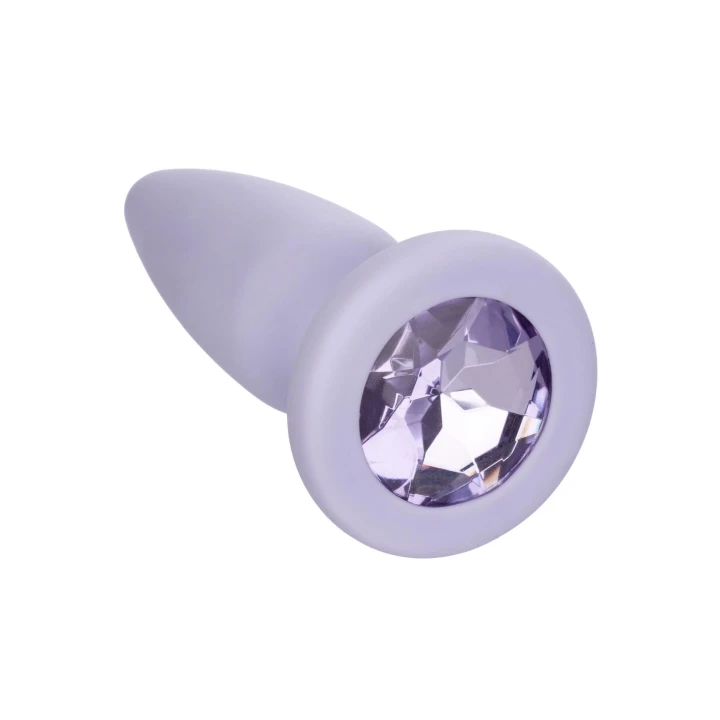 Zestaw do zabaw analnych Crystal, silikonowy, 3 różne rozmiary, gemowe podstawy