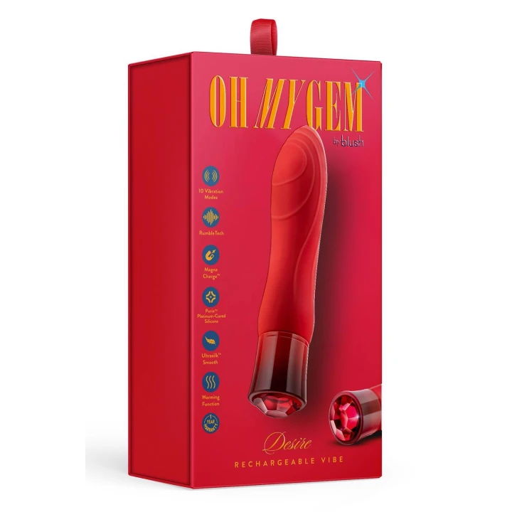 Stymulator G-spot OH MY GEM – Silikon, Wodoodporny, 10 trybów wibracji