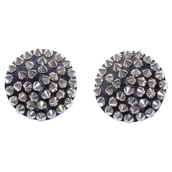 Naklejki na sutki COTTELLI ACCESSOIRES, skórzane, z ćwiekami, 7 cm, styl rockowy