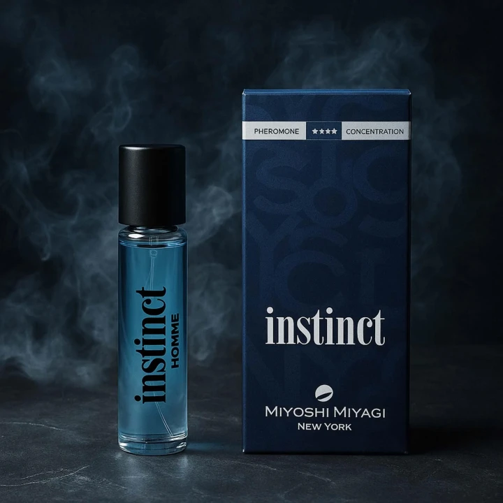 Perfumy Feromonowe Miyoshi Miyagi INSTINCT 15ml, Męski Zapach, Erotyczna Kompozycja