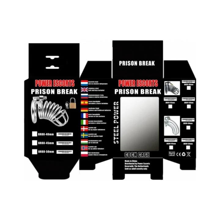 Pas cnoty męski Prison Break 40 mm z zamkiem, metalowy, wyjątkowe doświadczenie