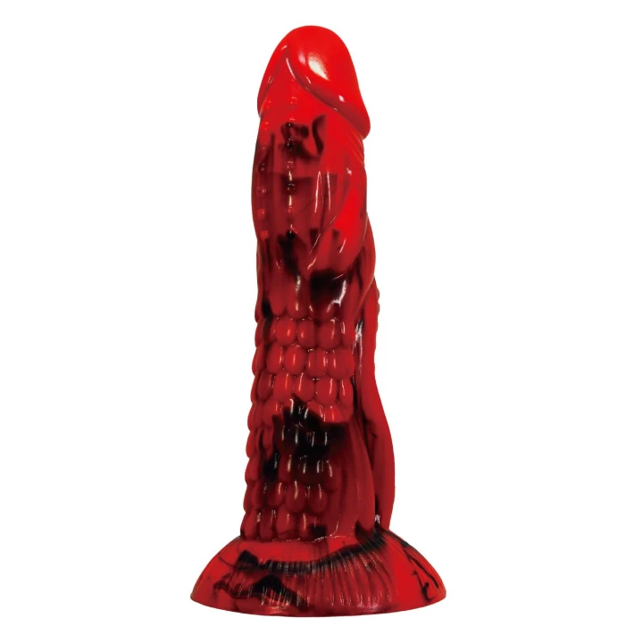 Dildo Power Monsters Minotaur - 21 cm, pofalowany silikon, 4.5 cm średnicy