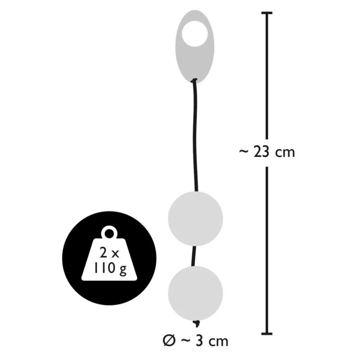 Kulki metalowe na lince - 3 cm średnicy, 110 g, eleganckie srebrne wykończenie