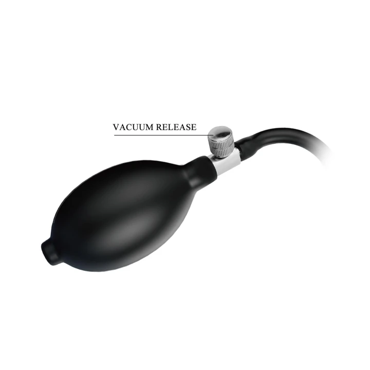 Dildo SHADOW BEHEMOTH 22 cm, silikonowy, wypukły z przyssawką, metaliczne wykończenie