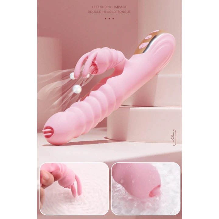 Wibrator królik USB - Hannah, 20 trybów, wodoodporny, silikonowy