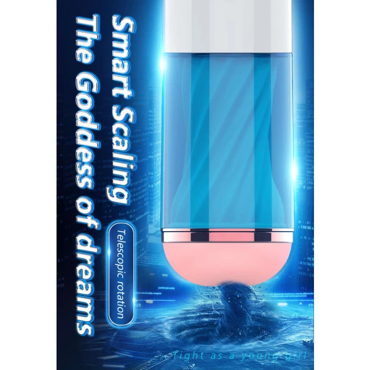 Masturbator wibrujący, 7 trybów ssących, z efektem dźwiękowym, TPE/ABS