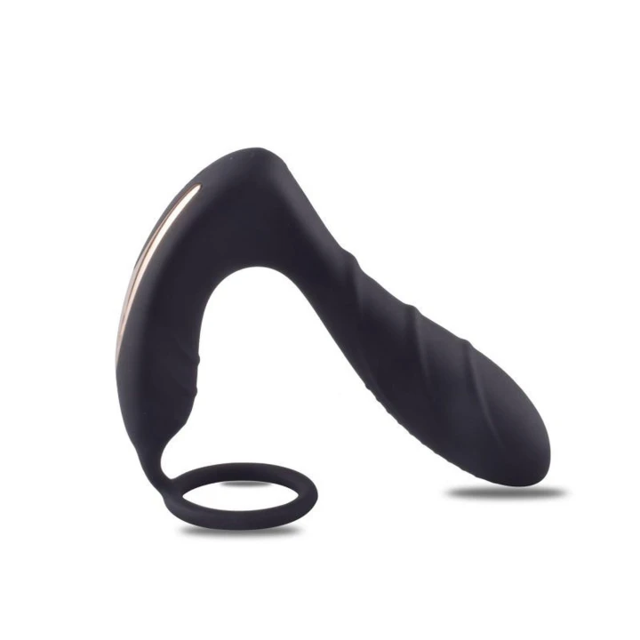Stymulator prostaty z pierścieniem erekcyjnym, pilot bezprzewodowy, ergonomiczny design