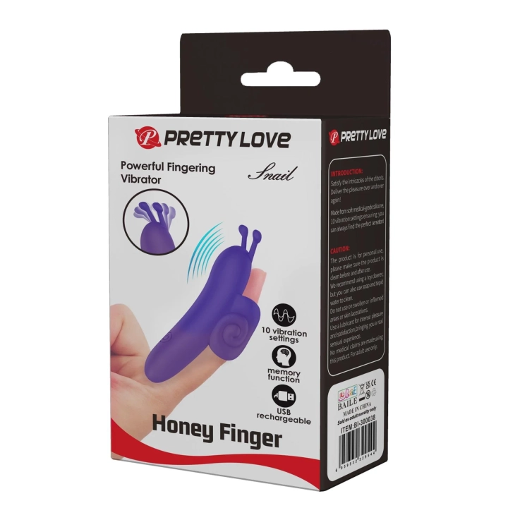 Wibrator na palec PRETTY LOVE - Silikonowy, 10 trybów wibracji, Ergonomiczne dopasowanie