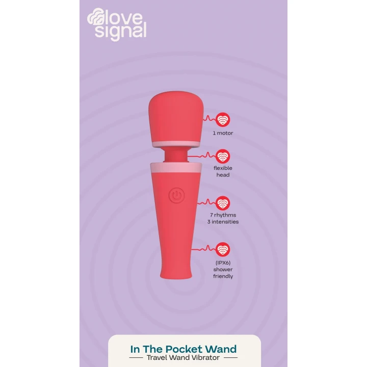 Wibrator kieszonkowy Dreamtoys Love Signal — 1 silnik, 3 poziomy, 7 programów