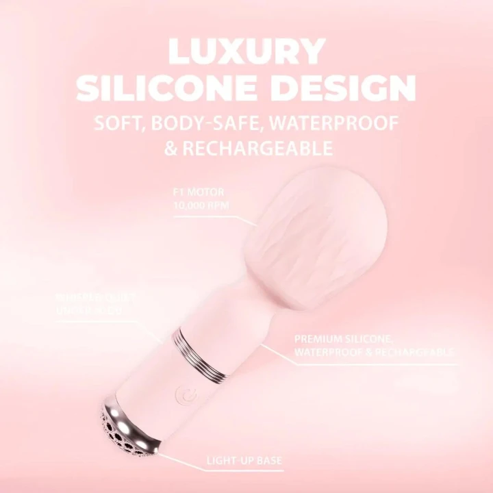 Mini-Wand Velour by Loveline - Silikonowy, Wodoodporny, 10 Funkcji Wibracji