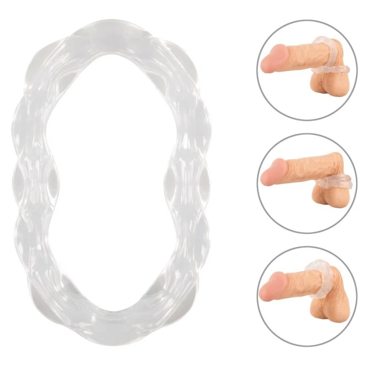 Pierścień silikonowy Parinor od beau coeur - elastyczność, textura falista, 10,6 cm