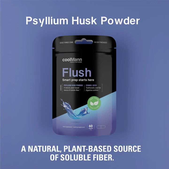 Suplement diety CoolMann FLUSH - 60 kapsułek, błonnik, naturalne oczyszczanie, komfort trawienia