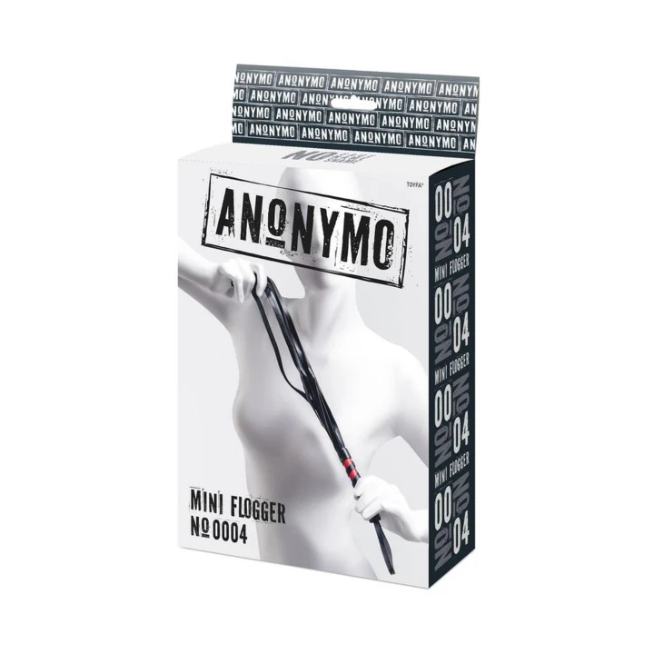 Pejcz, Anonymo Toyfa, skóra PU, czarny/czredony, długość 45 cm