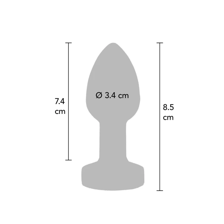 Korek analny wibracyjny Buttocks - stal nierdzewna, 7 trybów wibracji, 3.4 cm średnicy