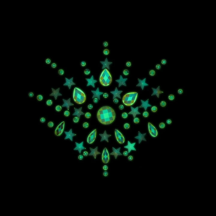 Naklejki na ciało - Błyszczące, świecące w ciemności, idealne na klatkę piersiową