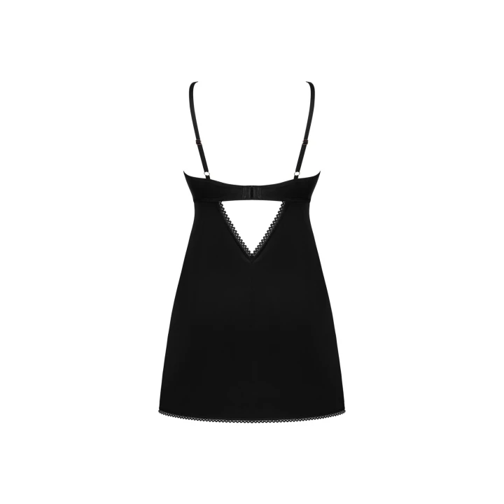 Koszulka nocna Rosenty, OBSESSIVE, koronkowe wykończenie, regulowane ramiączka, wzór róż