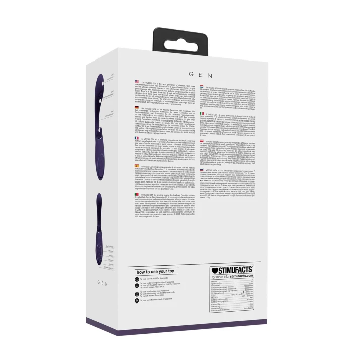 Wibrator Dla Kobiet VIVE GEN z Silikonową Powłoką, 10 Prędkości, Wodoodporny