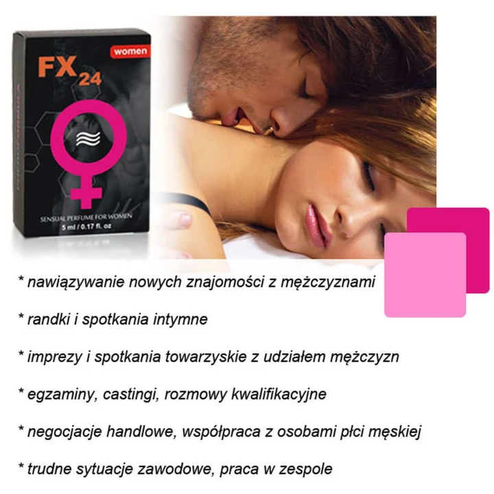 Feromony FX24 - Kobiecy roll-on 5 ml, Zmysłowa kompozycja, Luksusowy zapach