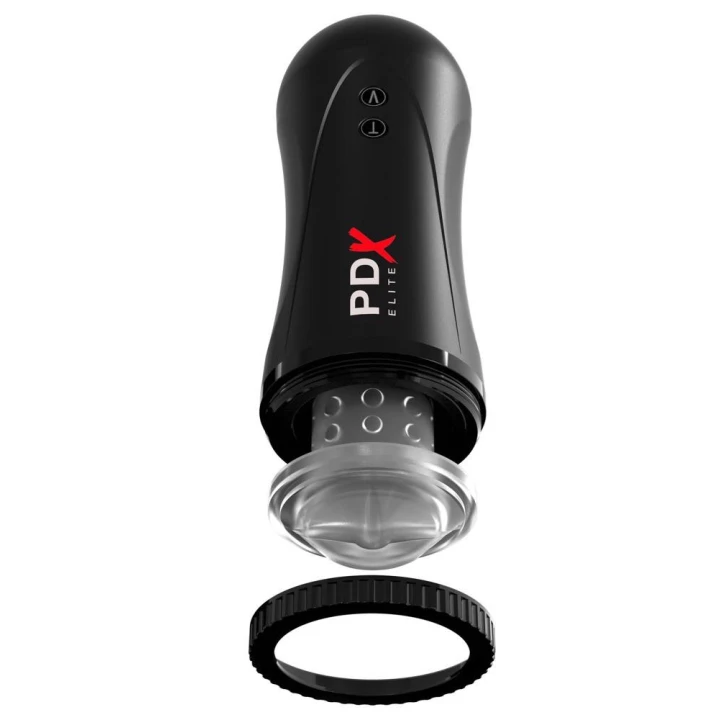 Masturbator automatyczny PDX Elite - 5 trybów wibracji, realistyczny lubrator
