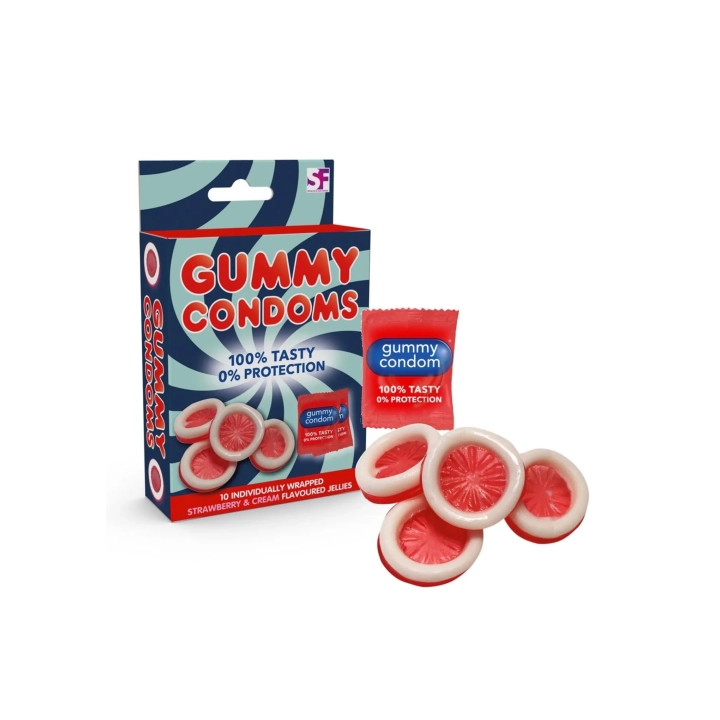 Kondomy żelowe Candy White - delikatna konsystencja, różnorodne smaki, opakowanie 10 szt.