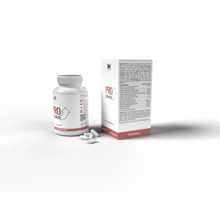 Suplement diety Pro Enlarge - Wzrost do 8 cm, pogrubienie do 4,5 cm, 30 kapsułek