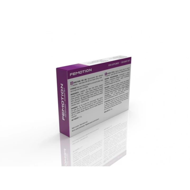 Suplement diety Femotion™ – Naturalny produkt na libido, szybkie działanie, 10 tabletek