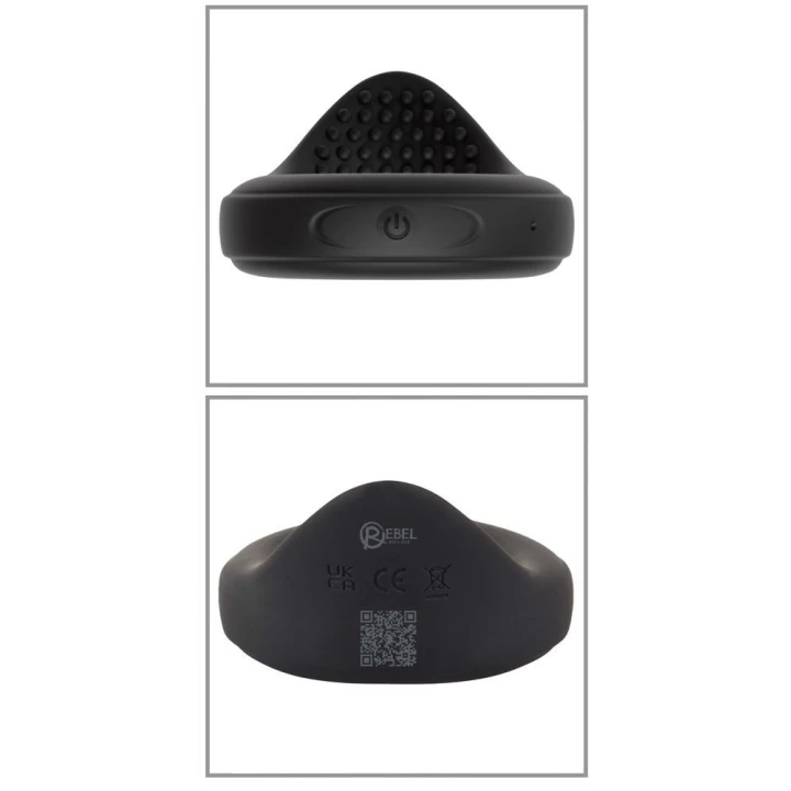 Pierścień wibrujący Rebel z silikonu, 10 trybów, wodoodporny, elastyczny