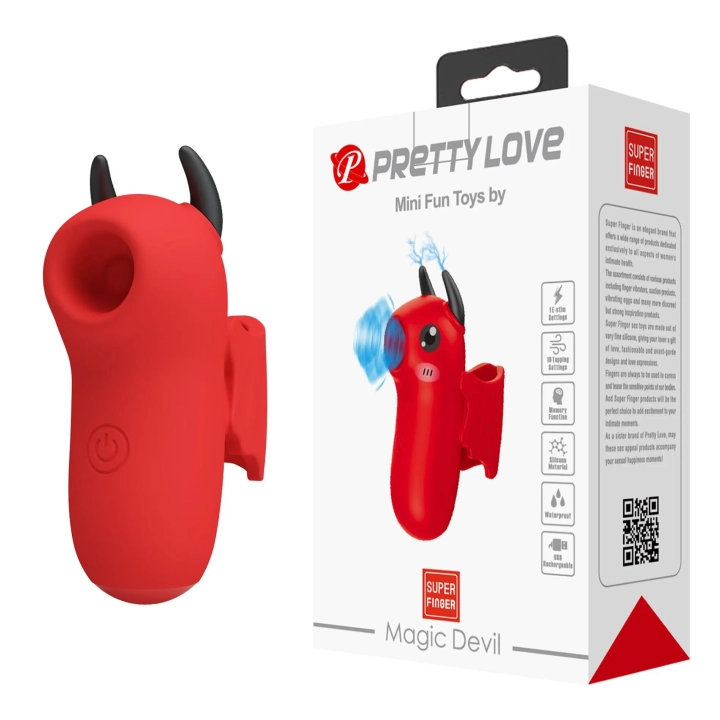 Stymulator clitoralny Magic Devil - silikonowy, 10 funkcji, wodoszczelny