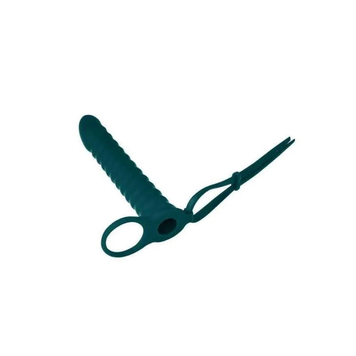 Dysza Rori Pure - podwójna penetracja, wibracje, hipoalergiczny silikon, 16,2 cm