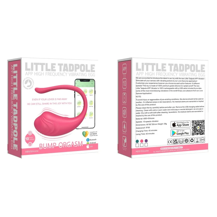 Wibrator stymulujący App Love Egg - 9 prędkości, Bluetooth, wodoodporność IPX6