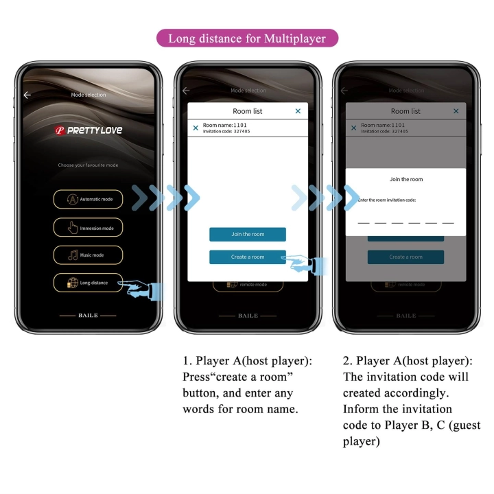 Wibrator jajeczko PRETTY LOVE Casper – 12 trybów, silikon, sterowanie APP zdalne