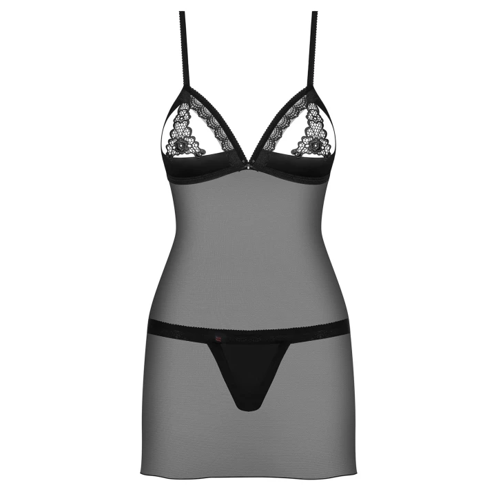 Koszulka erotyczna OBSESSIVE, prześwitująca siateczka, regulowane ramiączka, S/M