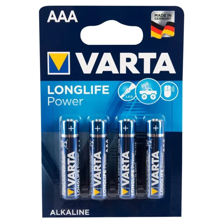 Bateria AAA (R03) Varta Longlife 1,5 V 4 szt. — długotrwałe zasilanie, przyjazne środowisku
