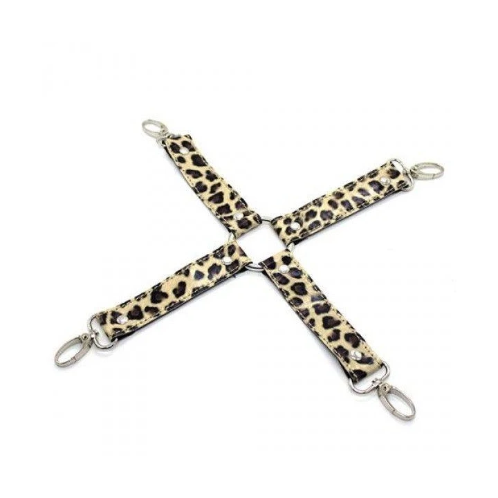 Zestaw bondage - Fetish Art Toys4Lovers, kajdanki, opaska, biliżowany bicz