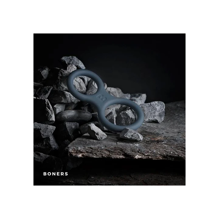 Pierścionek na penisa i napinacz na piłki Boners - silikonowy, elastyczny, komfortowy