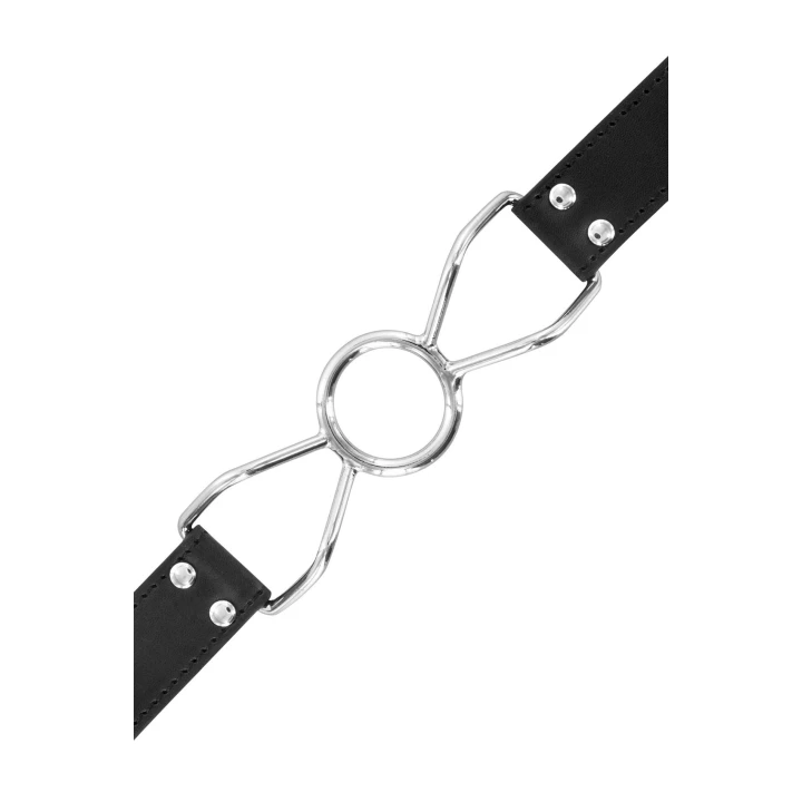 Knebel BDSM - Fetish Tentation, regulowany, skórzany, estetyczny kagańca pająka