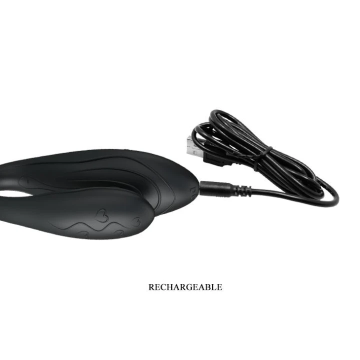 Wibrator dla par PRETTY LOVE Indulgence Plus, silikonowy, 30 funkcji, ładowany USB