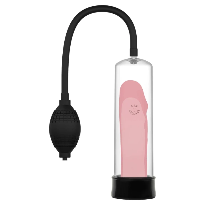 Pompka próżniowa do penisa FUSION X, przezroczysta, z kontrolą ciśnienia, 20 cm
