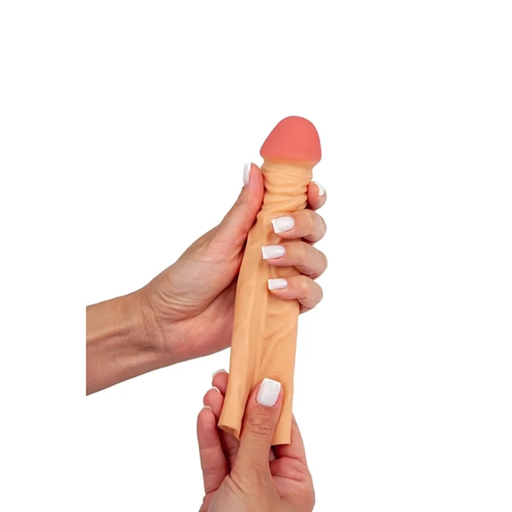 Nakładka przedłużająca, TPE, 18,5 cm, elastyczna, realistyczny design