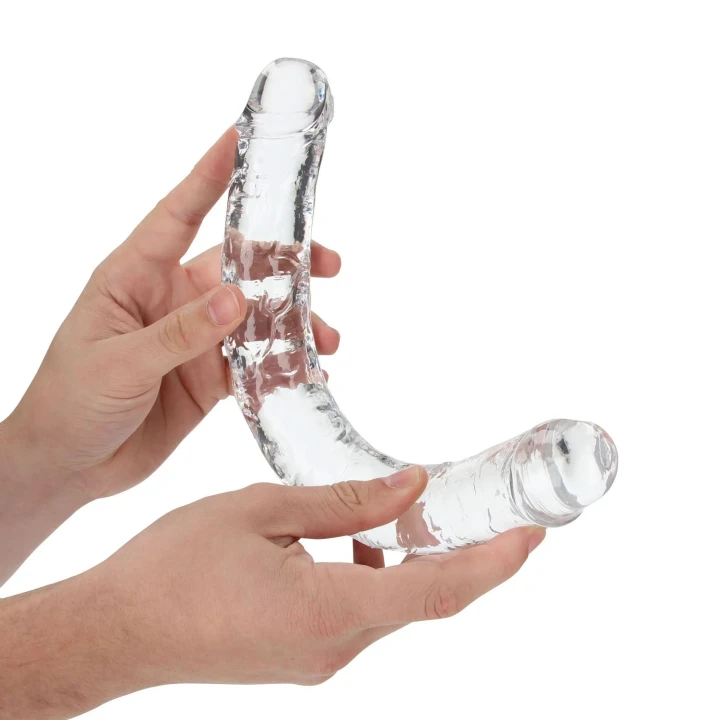 Dildo REALROCK CRYSTAL CLEAR 34 cm, wodoodporne, wolne od ftalanów