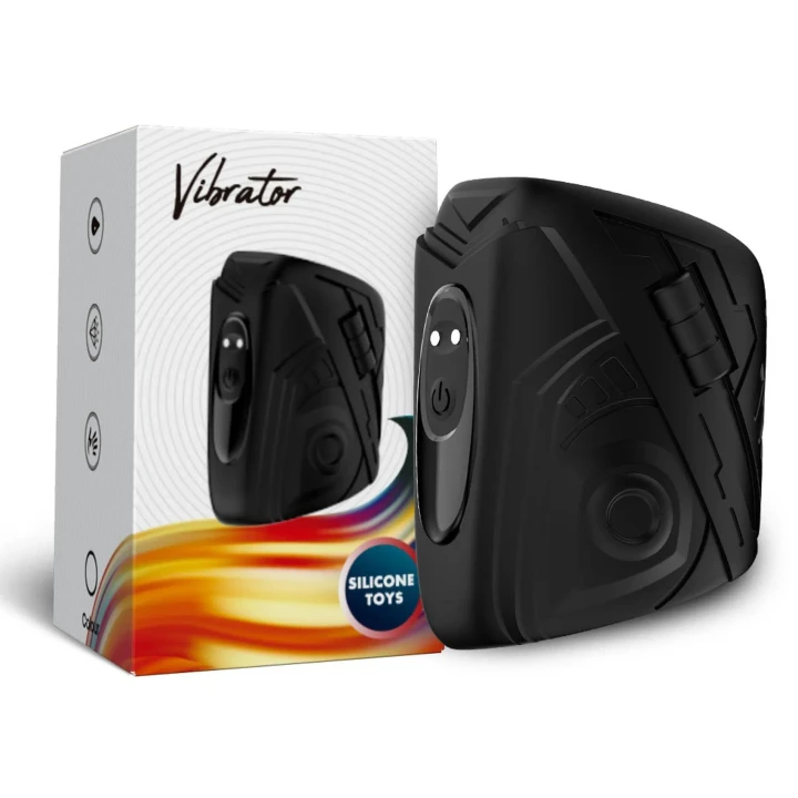 Wibrująca nakładka silikonowa Mechwarrior Black, 9 funkcji, kompaktowy rozmiar 8,2 cm