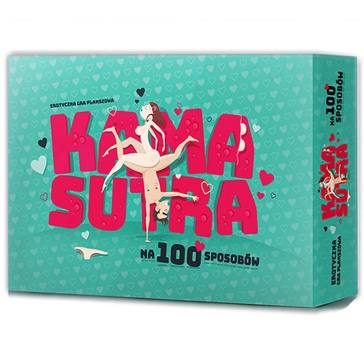 Gra erotyczna - Kamasutra 100 pozycji, 2 plansze, 100 kart z opisami, instrukcja
