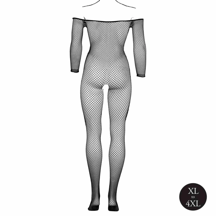 Bodystocking LE DESIRE, Off-shoulder, Elastyczny, Otwarty krok, XL-4XL