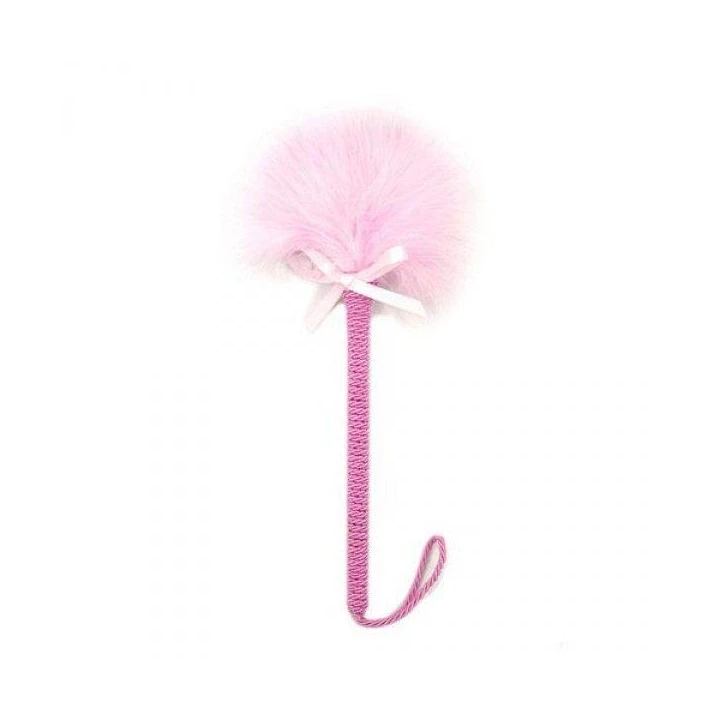 Piórkowy duster Pejcz-Soft, różowy, delikatny, idealny do fetyszy