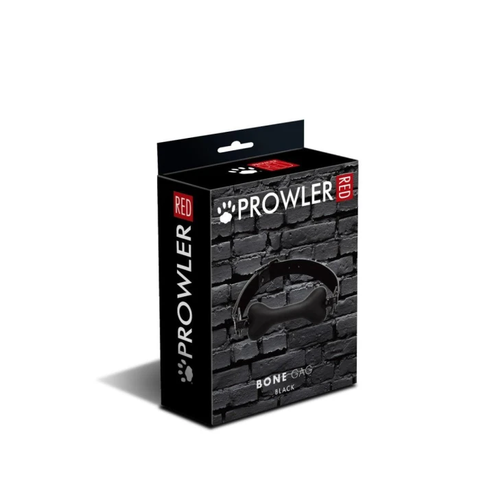 Knebel kulkowy Prowler RED - silikonowy, ergonomiczny, regulowany pasek