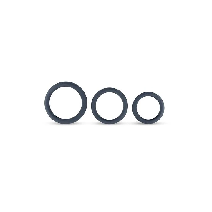Pierścienie erekcyjne silikonowe Boners 3-częściowy zestaw, elastyczne, wodoodporne