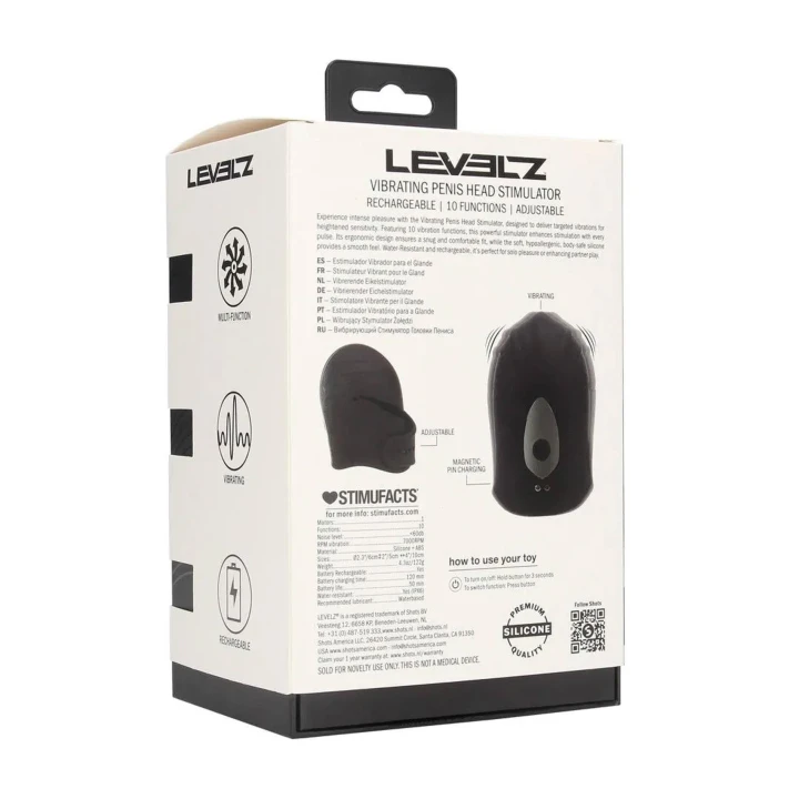 Stymulator główki penisa z wibracją – 10 trybów, ergonomiczny kształt, silikonowy